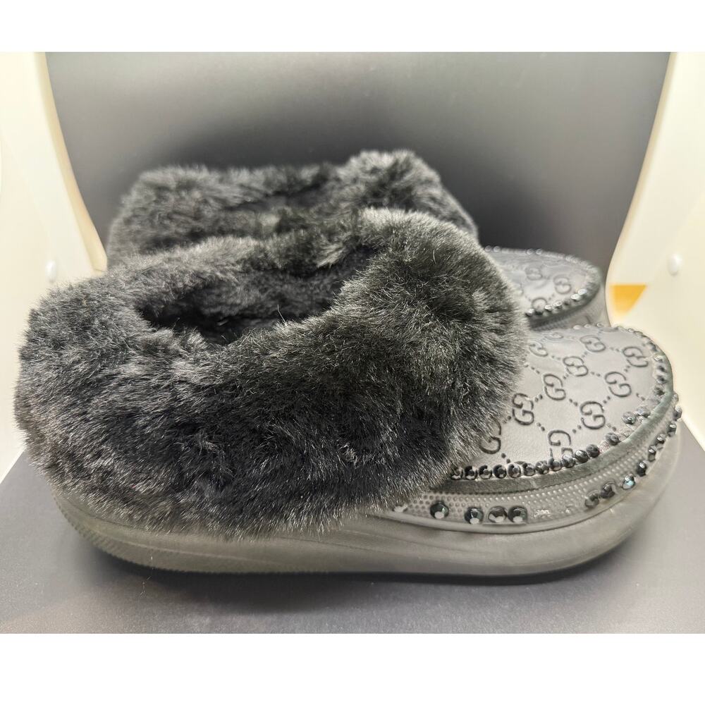 CROCS Custom Clogs for Women's Size 10 Black Rhinestone